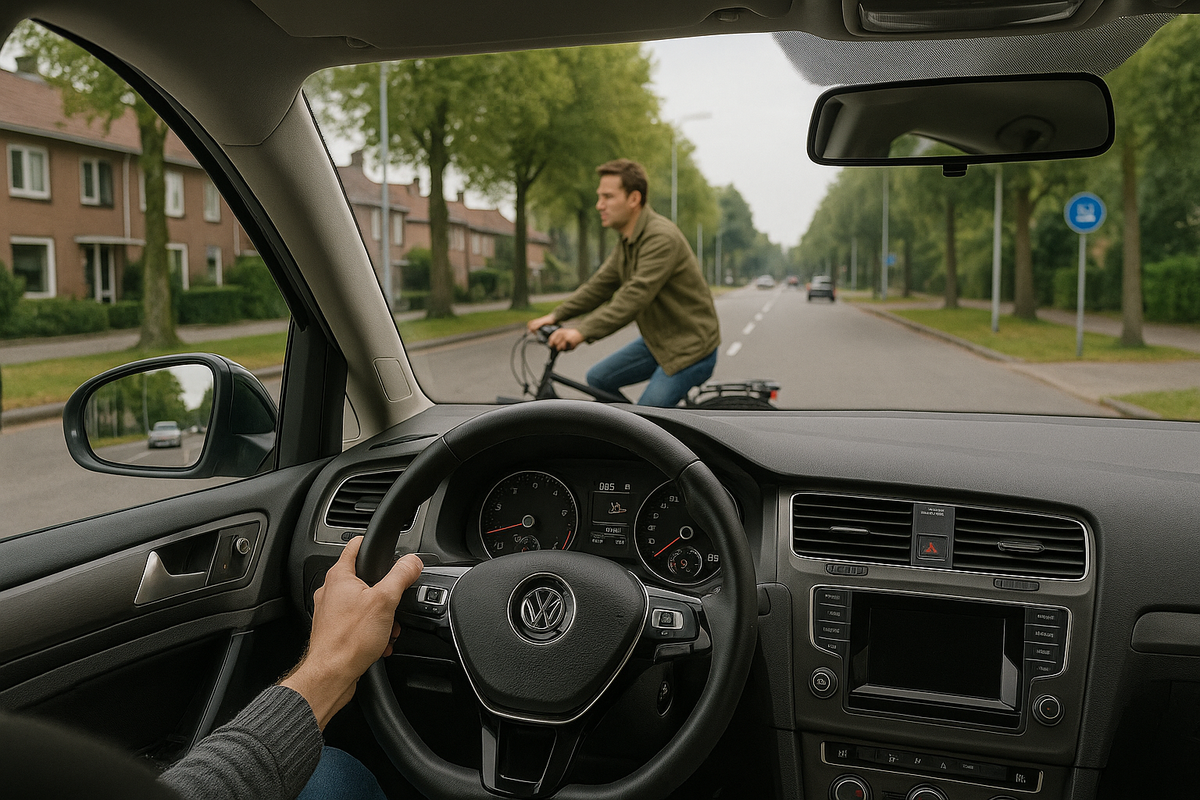 situatie, rijangst, rijles, zelfverzekerd, fietser, impulsief, veiligheid